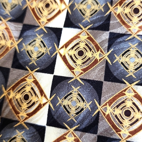 VG VALERIO GARATI Vintage Pure Silk Abstract Print Tie - Picture 1 of 7